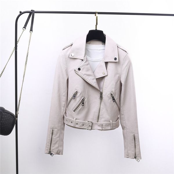 2021 new spring turndown collar biker of female plutonium faux soft leather jacket cqnm, Black
2021 new spring turndown collar biker of female plutonium faux soft leather jacket cqnm, Black
