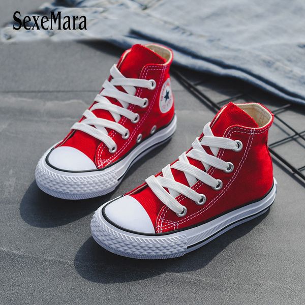 children casual shoes 2020 classic high girls canvas shoes student lace up sneakers for boys new toddler shoes b12031 1007, Black;red
children casual shoes 2020 classic high girls canvas shoes student lace up sneakers for boys new toddler shoes b12031 1007, Black;red
