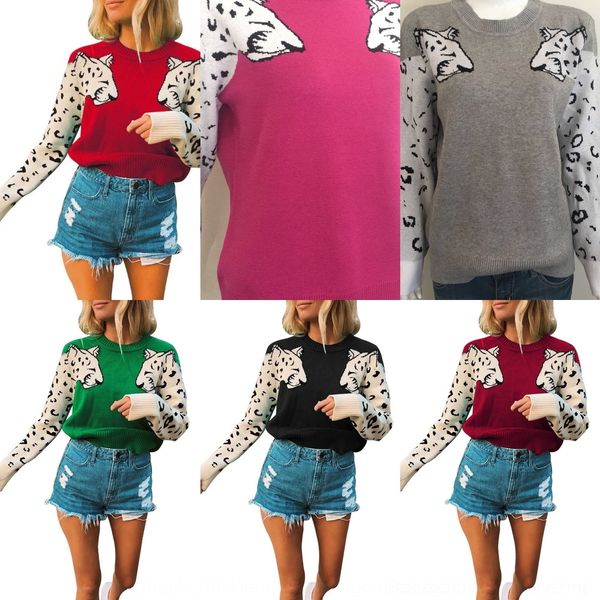 ktqt3 women's autumn and winter pullover 2020 arm leopard pattern long sleeve sweater new pullover sweater dmsax, White;black
ktqt3 women's autumn and winter pullover 2020 arm leopard pattern long sleeve sweater new pullover sweater dmsax, White;black