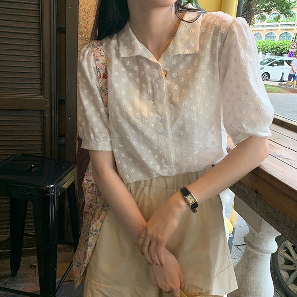 2021 new korean floral style breath embroidered short sleeve female blouse v neck loose summer (x1491) hz2y, White
2021 new korean floral style breath embroidered short sleeve female blouse v neck loose summer (x1491) hz2y, White