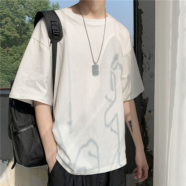 summer 2019 ins round neck solid color short sleeve men's korean loose student trend casual versatile t-shirt fashion, White
summer 2019 ins round neck solid color short sleeve men's korean loose student trend casual versatile t-shirt fashion, White