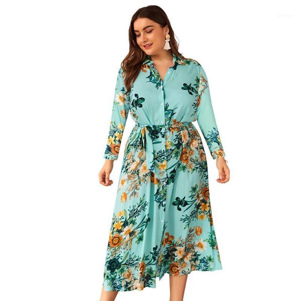 autumn plus size 3xl 4xl long sleeve dress women flower printed turn-down collar sashes buttons lacing casual jurk dress ladies1, Black;gray
autumn plus size 3xl 4xl long sleeve dress women flower printed turn-down collar sashes buttons lacing casual jurk dress ladies1, Black;gray