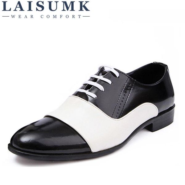laisumk spring autumn fashion men shoes patent leather men dress shoes white black male soft leather wedding party oxford
laisumk spring autumn fashion men shoes patent leather men dress shoes white black male soft leather wedding party oxford