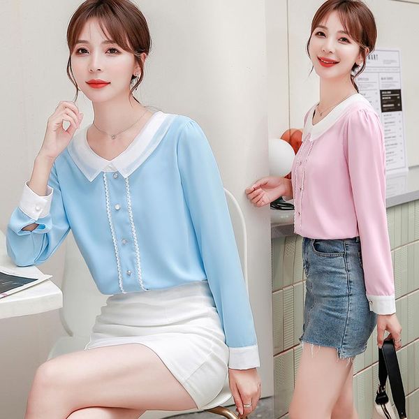 woman feminina women's vintage blouse fashion clothes 2021 spring autumn chiffon shirts female d0088, White
woman feminina women's vintage blouse fashion clothes 2021 spring autumn chiffon shirts female d0088, White