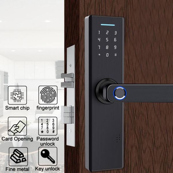 fingerprint & card & password & key door lock anti-theft 2-tough electronic smart lock security intelligent door handle locks
fingerprint & card & password & key door lock anti-theft 2-tough electronic smart lock security intelligent door handle locks