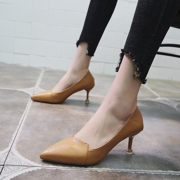 dress shoes 2021 autumn spring ladies woman pumps thin high heels pointed toe casual slip on shallow leather women, Black
dress shoes 2021 autumn spring ladies woman pumps thin high heels pointed toe casual slip on shallow leather women, Black