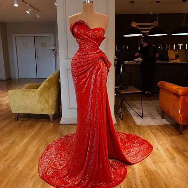 modest glaring mermaid women evening dresses side slit 2020 red sequined african party arabic dubai formal evening gowns, Black;red
modest glaring mermaid women evening dresses side slit 2020 red sequined african party arabic dubai formal evening gowns, Black;red