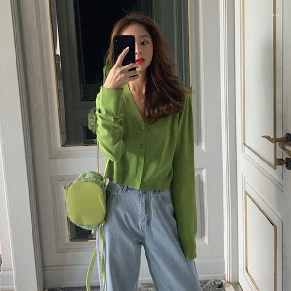 women autumn fashion solid long sleeve v-neck thin blouse sun protection button up knitted blouse1, White
women autumn fashion solid long sleeve v-neck thin blouse sun protection button up knitted blouse1, White