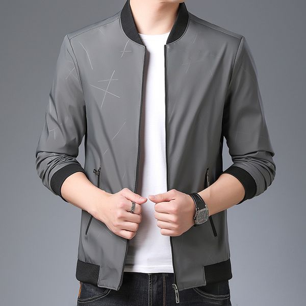 2020 spring new men's stripe casual zipper jacket fashion stand collar handsome coat, Black;brown
2020 spring new men's stripe casual zipper jacket fashion stand collar handsome coat, Black;brown