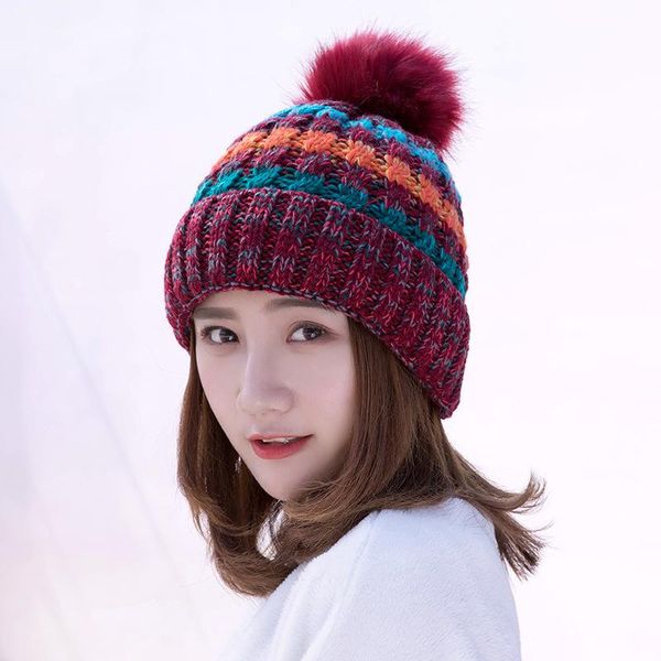 beanie/skull caps 2021 pompom hat women wool knitted winter hats for lady outdoor thick warm beanies with faux fur ball bonnet, Blue;gray
beanie/skull caps 2021 pompom hat women wool knitted winter hats for lady outdoor thick warm beanies with faux fur ball bonnet, Blue;gray