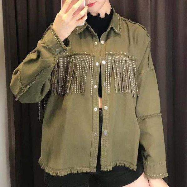 xuxi 2020 solid color coats and jackets women autumn coat thin tassel decoration jacket chaqueta mujer streetwear fz0190, Black;brown
xuxi 2020 solid color coats and jackets women autumn coat thin tassel decoration jacket chaqueta mujer streetwear fz0190, Black;brown