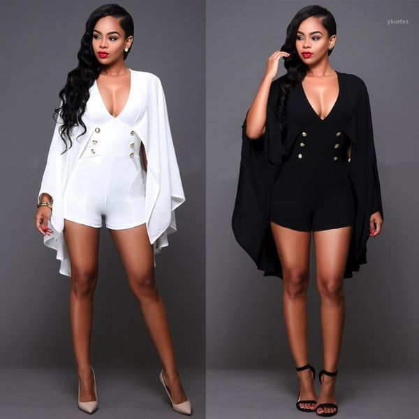 jessie vinson fashion women bat-wing sleeve deep v-neck chiffon black jumpsuits short bandage slim ladies playsuits1, Black;white
jessie vinson fashion women bat-wing sleeve deep v-neck chiffon black jumpsuits short bandage slim ladies playsuits1, Black;white