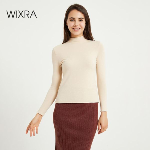 wixra women soft solid knitting sweaters ladies long sleeve half turtleneck basic sweater pullovers autumn spring 201030, White;black
wixra women soft solid knitting sweaters ladies long sleeve half turtleneck basic sweater pullovers autumn spring 201030, White;black