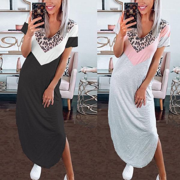 sleeve dress casual urban leisure style female clothing summer womens designer dress leopard printed v neck short, Black;gray
sleeve dress casual urban leisure style female clothing summer womens designer dress leopard printed v neck short, Black;gray