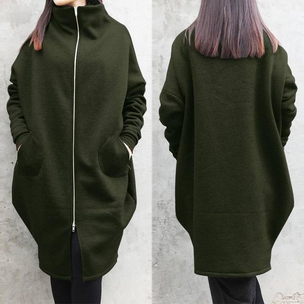 2020 zanzea jackets women's irregular coats long sleeve zip outwear female casual turtleneck jumpers hoody oversized 5xl1, Black;brown
2020 zanzea jackets women's irregular coats long sleeve zip outwear female casual turtleneck jumpers hoody oversized 5xl1, Black;brown