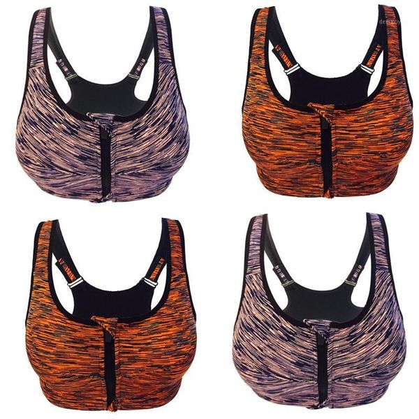 women zipper push up sports bras vest striped underwear shockproof breathable gym fitness athletic running yoga bra d301, White;black
women zipper push up sports bras vest striped underwear shockproof breathable gym fitness athletic running yoga bra d301, White;black