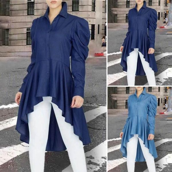 women's blouses & shirts women demin blouse 2021 ladies turn down collar shirt zanzea autumn blusa femininas casual solid cardigan ove, White
women's blouses & shirts women demin blouse 2021 ladies turn down collar shirt zanzea autumn blusa femininas casual solid cardigan ove, White