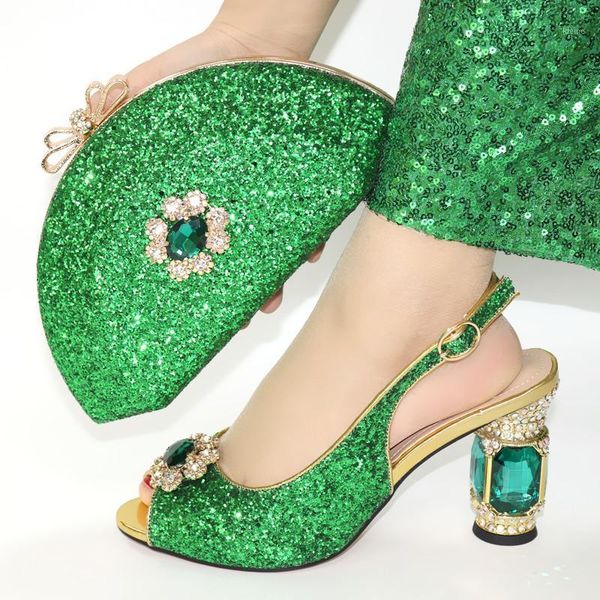 green color bling bling party shoes and bag set nigerian style high heels shoes and purse set for woman dress size 39-431, Black
green color bling bling party shoes and bag set nigerian style high heels shoes and purse set for woman dress size 39-431, Black