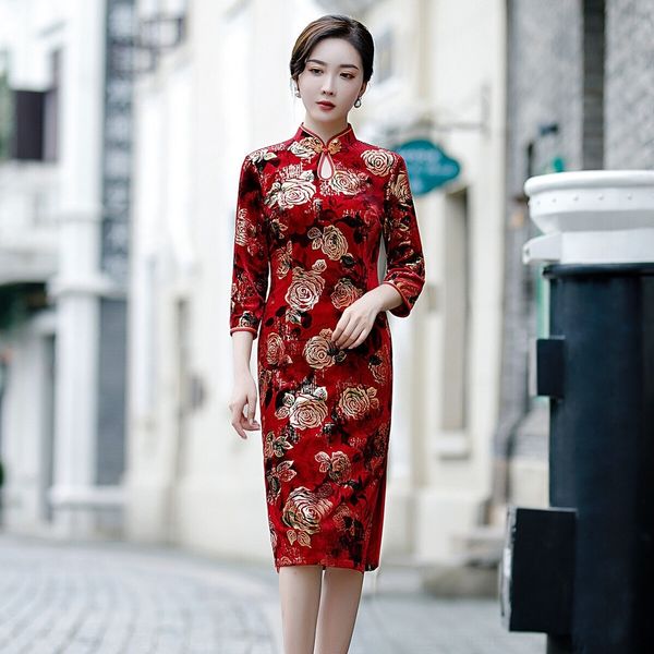 wcsek super and winter new autumn five-point cheongsam bronzing velvet cheongsam daily mid-length elastic large size sleeve for mom e1z4q, Black;gray
wcsek super and winter new autumn five-point cheongsam bronzing velvet cheongsam daily mid-length elastic large size sleeve for mom e1z4q, Black;gray