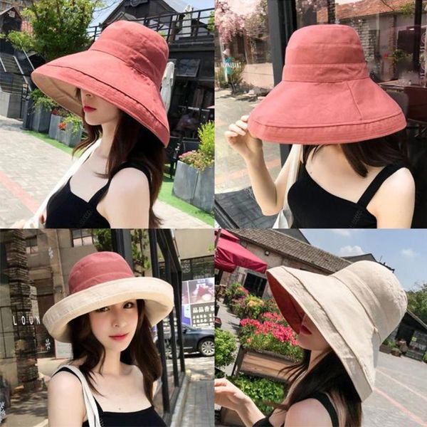Solid Double Faced Cotton Sun Hat Outdoor Fashion Large Brim Fisherman's Hat For Vacation Holiday Women's Summer, Blue;gray
Solid Double Faced Cotton Sun Hat Outdoor Fashion Large Brim Fisherman's Hat For Vacation Holiday Women's Summer, Blue;gray