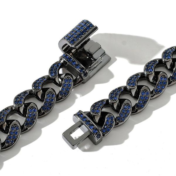 hip hop blue cz stone paved bling iced out black 12mm round cuban link chain necklaces for men rapper jewelry drop shipping, Silver
hip hop blue cz stone paved bling iced out black 12mm round cuban link chain necklaces for men rapper jewelry drop shipping, Silver