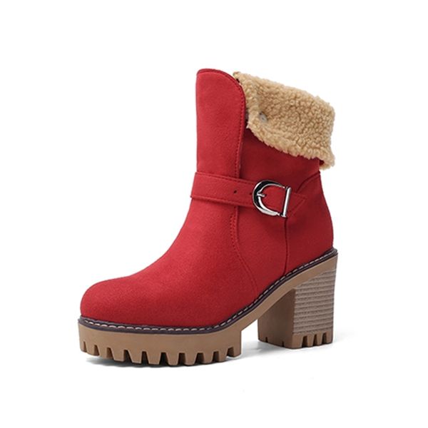 2021 the new comfortable casual style round in the middle of calf boots winter warm rivets high heels sturdy snowshoes women's shoes ga, Black
2021 the new comfortable casual style round in the middle of calf boots winter warm rivets high heels sturdy snowshoes women's shoes ga, Black