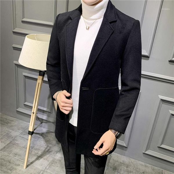 autumn and winter 2020 new men's wool woolen overcoat korean slim fit medium length casual windbreaker men's coat1, Black
autumn and winter 2020 new men's wool woolen overcoat korean slim fit medium length casual windbreaker men's coat1, Black