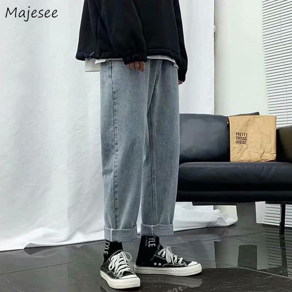 men jeans denim blue straight harem ankle-length vintage elastic waist male streetwear loose casual all-match korean style chic
men jeans denim blue straight harem ankle-length vintage elastic waist male streetwear loose casual all-match korean style chic