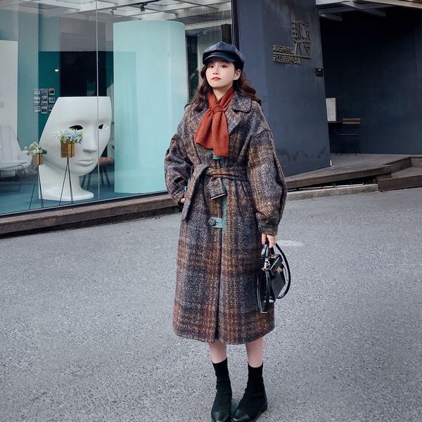 2020 autumn winter new models rough woolen coats women's warm loose lapel single-breasted high-quality fashion long coat n14x1020, Black
2020 autumn winter new models rough woolen coats women's warm loose lapel single-breasted high-quality fashion long coat n14x1020, Black
