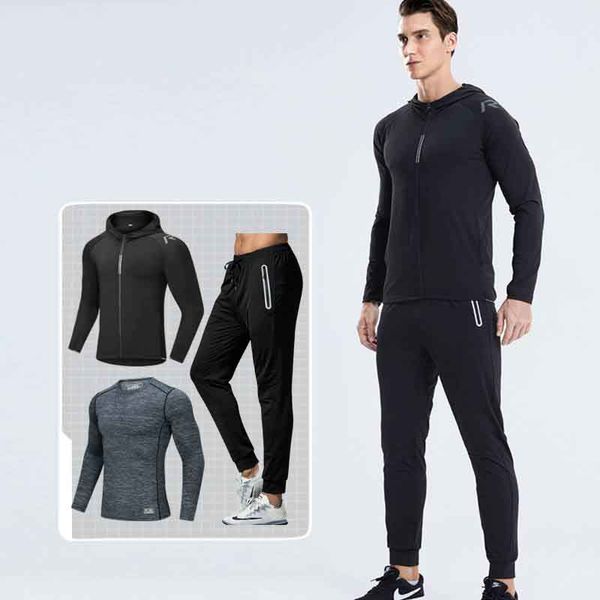 fitness clothes men's three-piece suit running training quick-drying clothes gym handsome outdoor leisure sportswear long sleeves, Gray
fitness clothes men's three-piece suit running training quick-drying clothes gym handsome outdoor leisure sportswear long sleeves, Gray