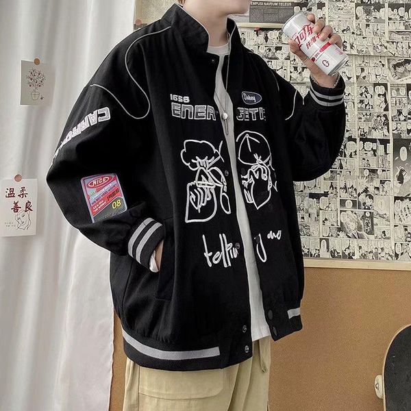 men's jackets autumn national tide high street brand jacket ins loose graffiti pattern sports baseball uniform male trend, Black;brown
men's jackets autumn national tide high street brand jacket ins loose graffiti pattern sports baseball uniform male trend, Black;brown