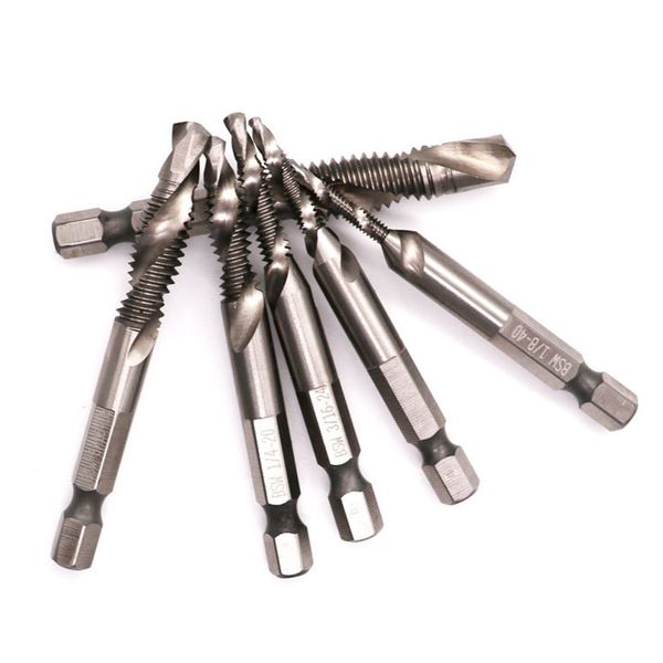 6pcs speed steel screw tap drill bits hss taps countersink deburr set metric combination bit high l 1/4 in quick change hex die
6pcs speed steel screw tap drill bits hss taps countersink deburr set metric combination bit high l 1/4 in quick change hex die