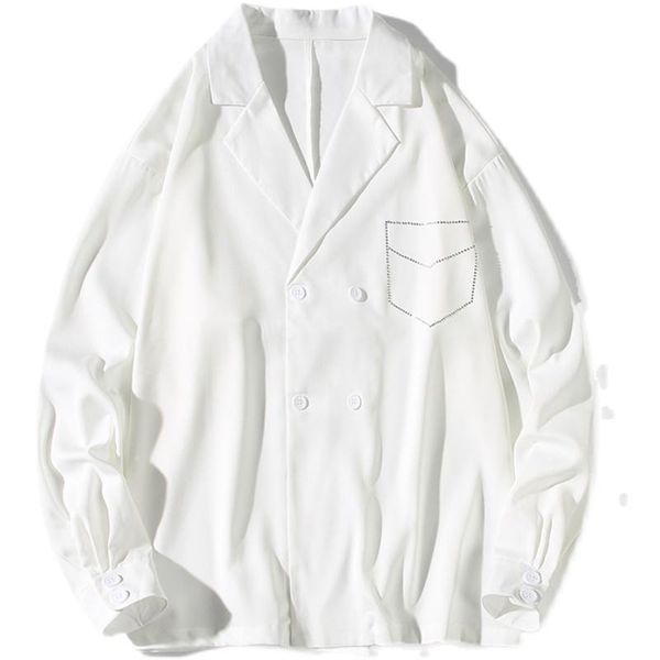men's casual shirts 2022 suit collar 2-color coats long sleeve loose hawaiian shirt camisa masculina streetwear fashion social -2xl, White;black
men's casual shirts 2022 suit collar 2-color coats long sleeve loose hawaiian shirt camisa masculina streetwear fashion social -2xl, White;black