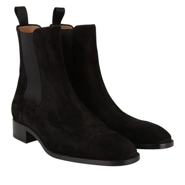 elegant men red bottom samsonboots suede leather square toe men's ankle boots red sole perfect melon motorcycle ankle boot eu38-46, Black
elegant men red bottom samsonboots suede leather square toe men's ankle boots red sole perfect melon motorcycle ankle boot eu38-46, Black