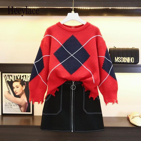 autumn winter women plus size two piece set o-neck geometric knitted sweater + skirt mini pockets zipper casual 2 piece set1, White
autumn winter women plus size two piece set o-neck geometric knitted sweater + skirt mini pockets zipper casual 2 piece set1, White