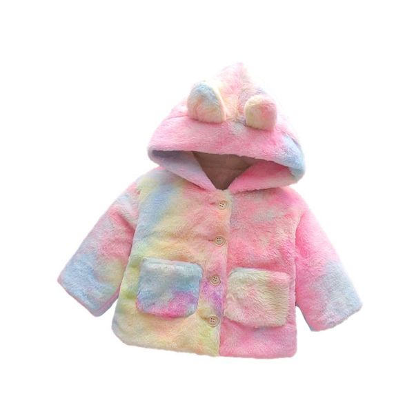 2020 fashion little girl imitation fur coat tie-dyed long sleeve ears hooded button coat winter jacket, Blue;gray
2020 fashion little girl imitation fur coat tie-dyed long sleeve ears hooded button coat winter jacket, Blue;gray