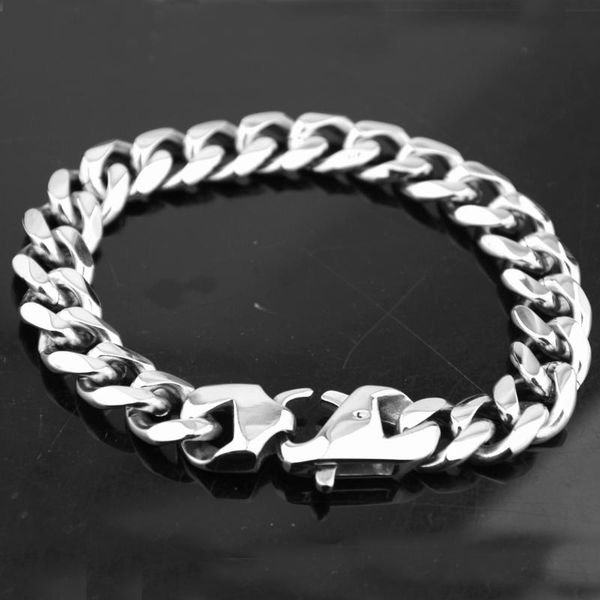 fashion 13/15mm bracelet for men women curb cuban link chain stainless steel mens womens bracelets chains jewelry for men, Black
fashion 13/15mm bracelet for men women curb cuban link chain stainless steel mens womens bracelets chains jewelry for men, Black