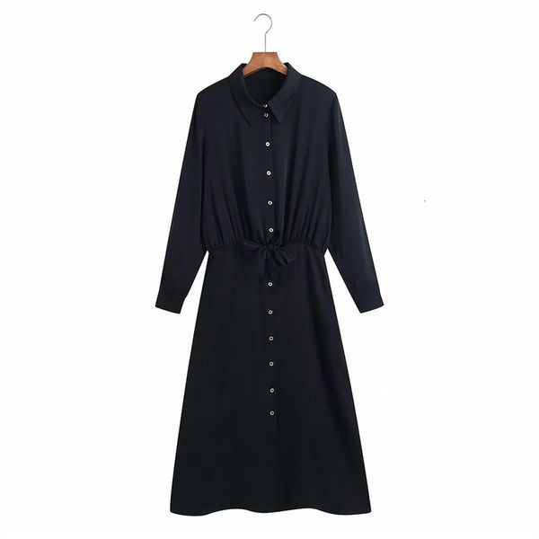 new black knot satin women 2021 button up ruched long sleeve midi dress woman waist hollow out casual dresses 9ox4, Black;gray
new black knot satin women 2021 button up ruched long sleeve midi dress woman waist hollow out casual dresses 9ox4, Black;gray