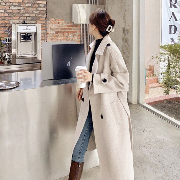 haoohu 2021 winter new women's woolen fashion trends elegant solid long sleeve sashes slim thickened warm coats jackets, Black
haoohu 2021 winter new women's woolen fashion trends elegant solid long sleeve sashes slim thickened warm coats jackets, Black