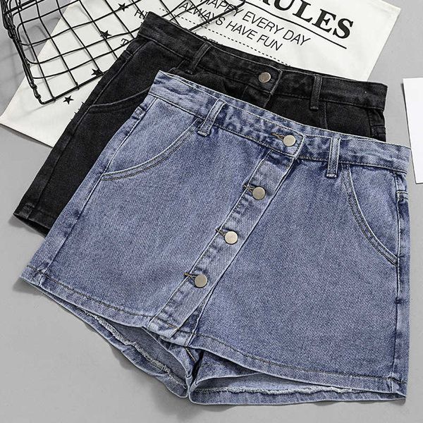 2020 summer new large high waist irregular shorts women's fat mm loose ny jeans skirt, Blue
2020 summer new large high waist irregular shorts women's fat mm loose ny jeans skirt, Blue