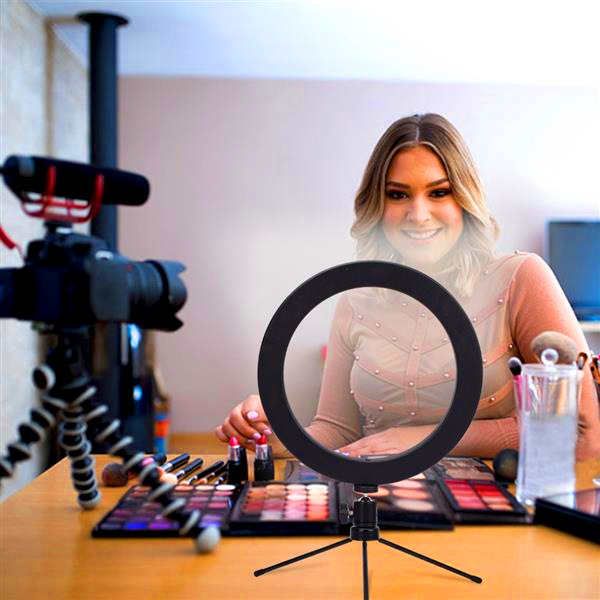 design 10 inch diameter 25cm live fill lights desktripod 14.5w 5v 140led 2835 lamp beads white light usb connection vanity
design 10 inch diameter 25cm live fill lights desktripod 14.5w 5v 140led 2835 lamp beads white light usb connection vanity
