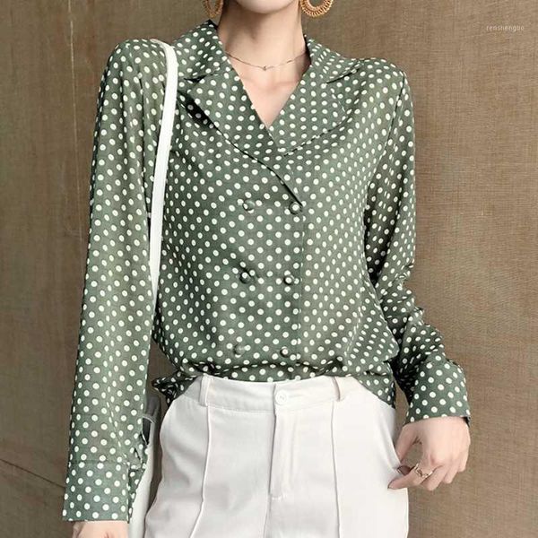 vintage double-breasted blouse women polka dots women and blouses elegant female shirts blusa feminina 20201, White
vintage double-breasted blouse women polka dots women and blouses elegant female shirts blusa feminina 20201, White
