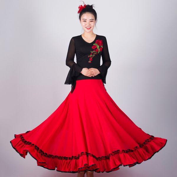 ballroom dance skirt for women flamenco skirt elegant waltz dance wear red spanish dress stage costume tango dancewear jl2492, Black;red
ballroom dance skirt for women flamenco skirt elegant waltz dance wear red spanish dress stage costume tango dancewear jl2492, Black;red