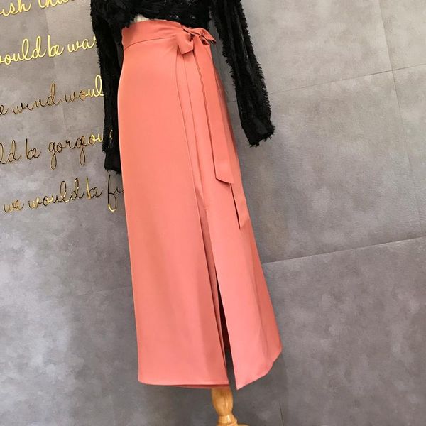 women skirts office fashion midi one piece skirts loose pink bow high waist lace up chiffon slit pencil female 2020 new, Black
women skirts office fashion midi one piece skirts loose pink bow high waist lace up chiffon slit pencil female 2020 new, Black