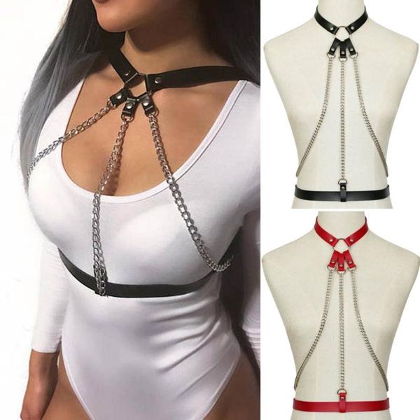 diezi punk leather harness belt bondage cage gothic chain body necklace women vintage 2020 new fashion cosplay torques jewelry, Golden;silver
diezi punk leather harness belt bondage cage gothic chain body necklace women vintage 2020 new fashion cosplay torques jewelry, Golden;silver