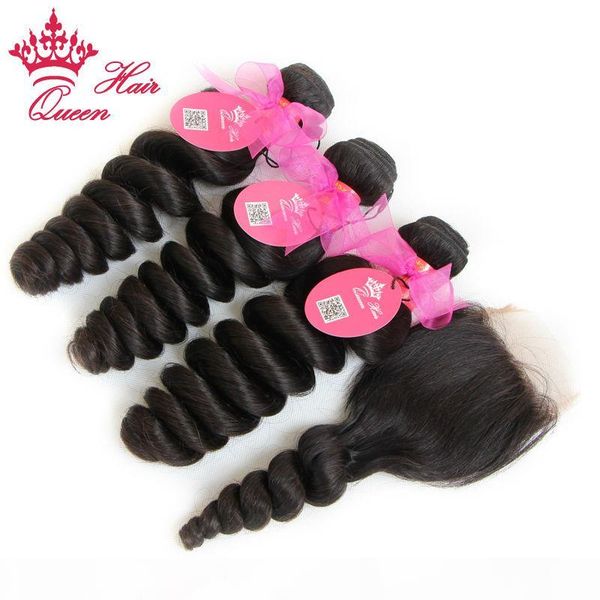 queen hair loose wave 1pc lace closure with 3pcs bundle,4pcs lot brazilian virgin human hair extensions 10"-28" dhl ing, Black
queen hair loose wave 1pc lace closure with 3pcs bundle,4pcs lot brazilian virgin human hair extensions 10"-28" dhl ing, Black