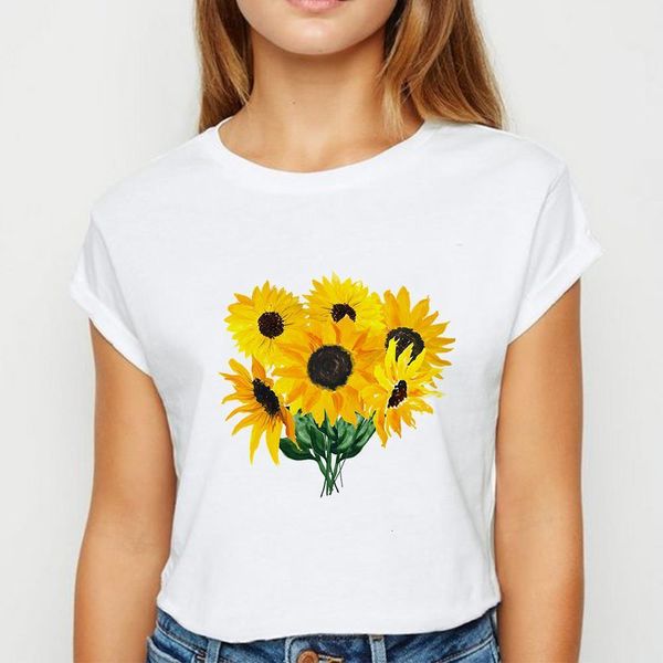 plus size sunflower tshirt harajuku vintage spring summer t shirt women cute pretty printing design tee round neck t-shirts, White
plus size sunflower tshirt harajuku vintage spring summer t shirt women cute pretty printing design tee round neck t-shirts, White
