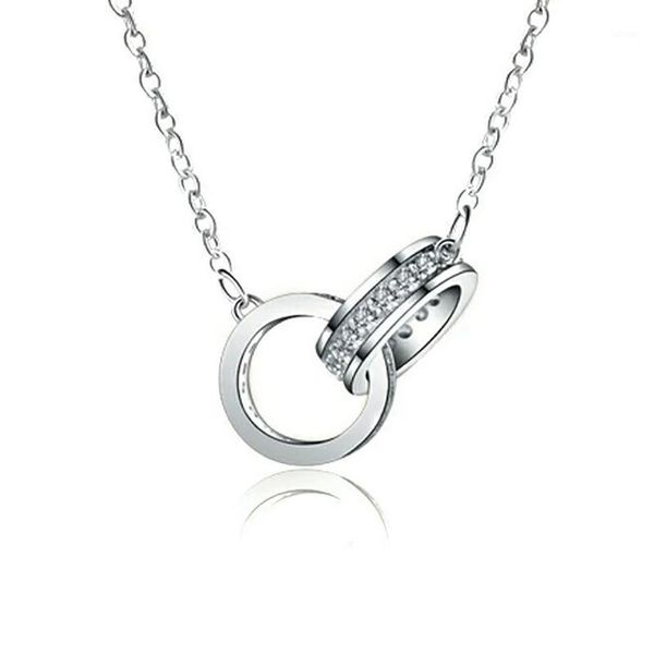 2020 925 silver double circle pendant necklaces for women men crystal cz pave charm necklaces lovers' propose jewelry1
2020 925 silver double circle pendant necklaces for women men crystal cz pave charm necklaces lovers' propose jewelry1