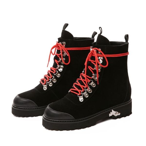 boots fashion punk gothic style denim women's lace round toe shoes short street towed women, Black
boots fashion punk gothic style denim women's lace round toe shoes short street towed women, Black