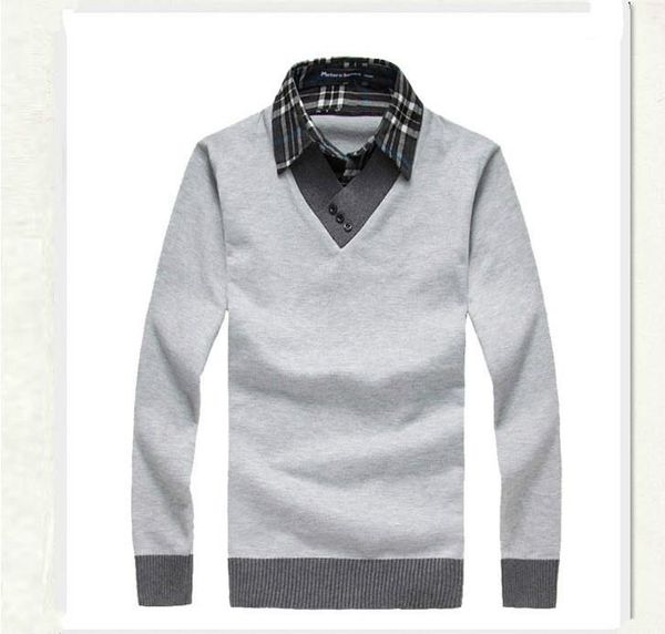 men's sweaters 2021 autumn winter men sweater fake two shirt collar male casual wear knitwear, White;black
men's sweaters 2021 autumn winter men sweater fake two shirt collar male casual wear knitwear, White;black